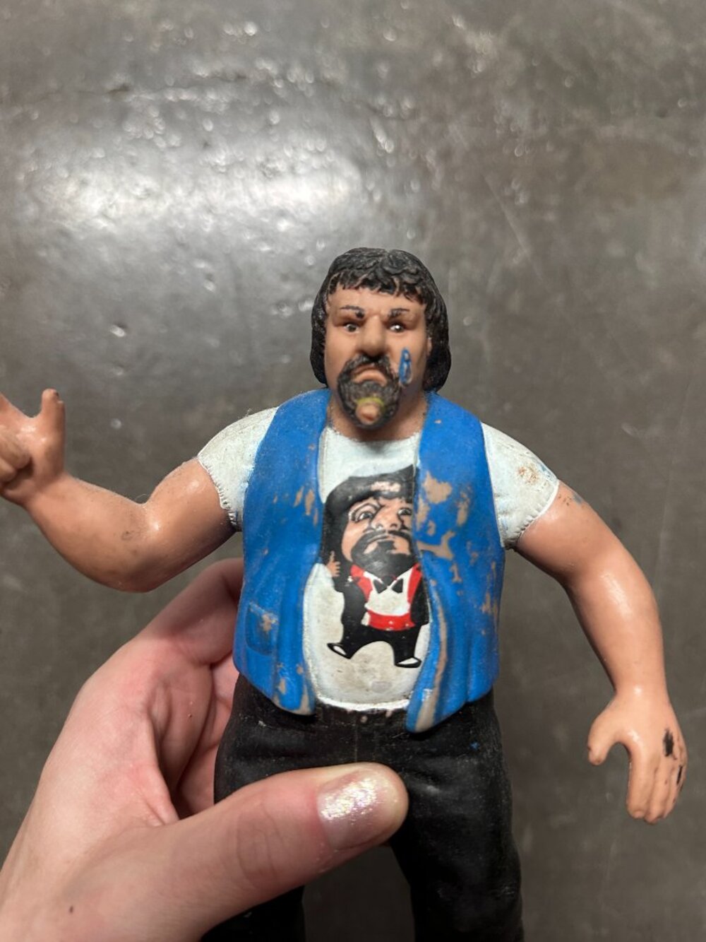 Vintage 1986 WWF LJN Wrestling Superstars Series 3 Capt. Lou Albano With White - Picture 6 of 8